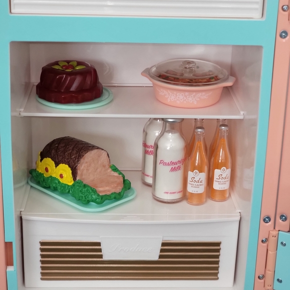 American Girl Mary Ellen's refrigerator and food set COMPLETE - Picture 3 of 12